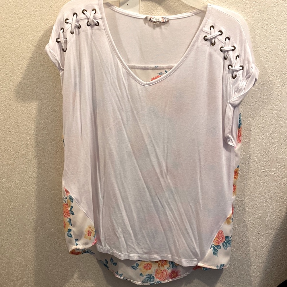 Pink republic floral blouse